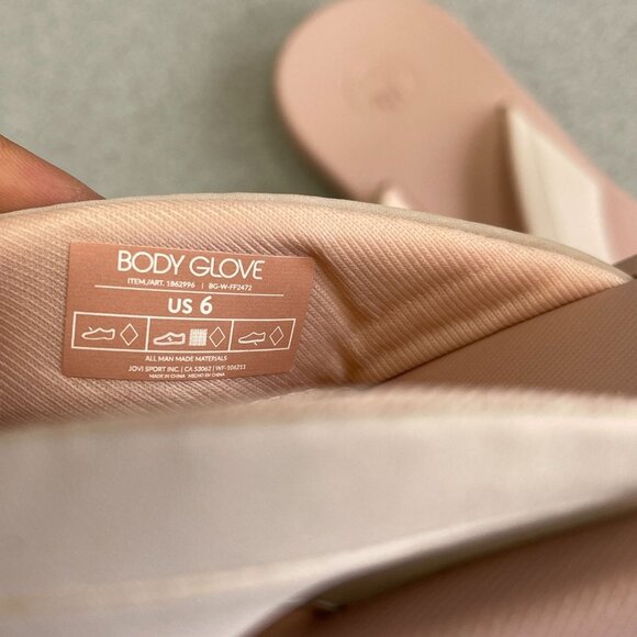 NWOB Body Glove Women's US 6 Pink & Beige Flip Flops Sandals - Picture 3 of 5